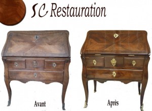 visualisez-la-restauration-d-un bureau-a-pente-avant-et-après
