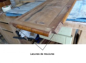 lacunes de moulure