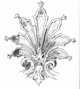 palmette de style Louis XVI